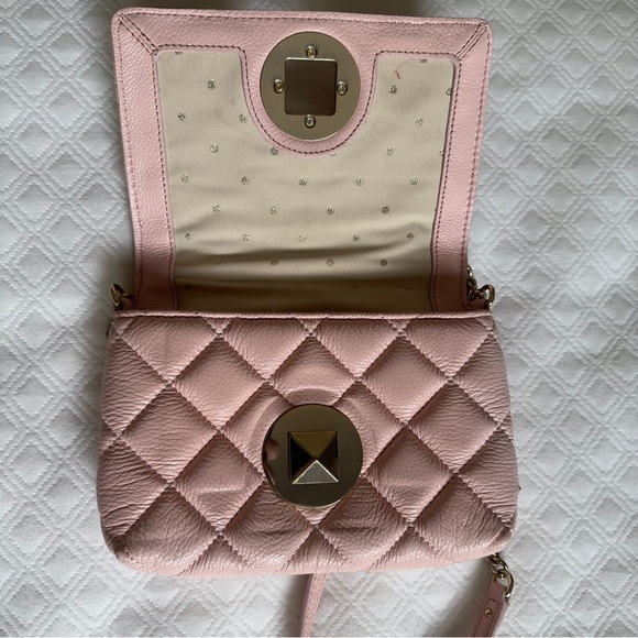 Kate Spade Quilted Pink Leather Crossbody Bag Gold Hardware (2014) - Well Used - Picture 8 of 12